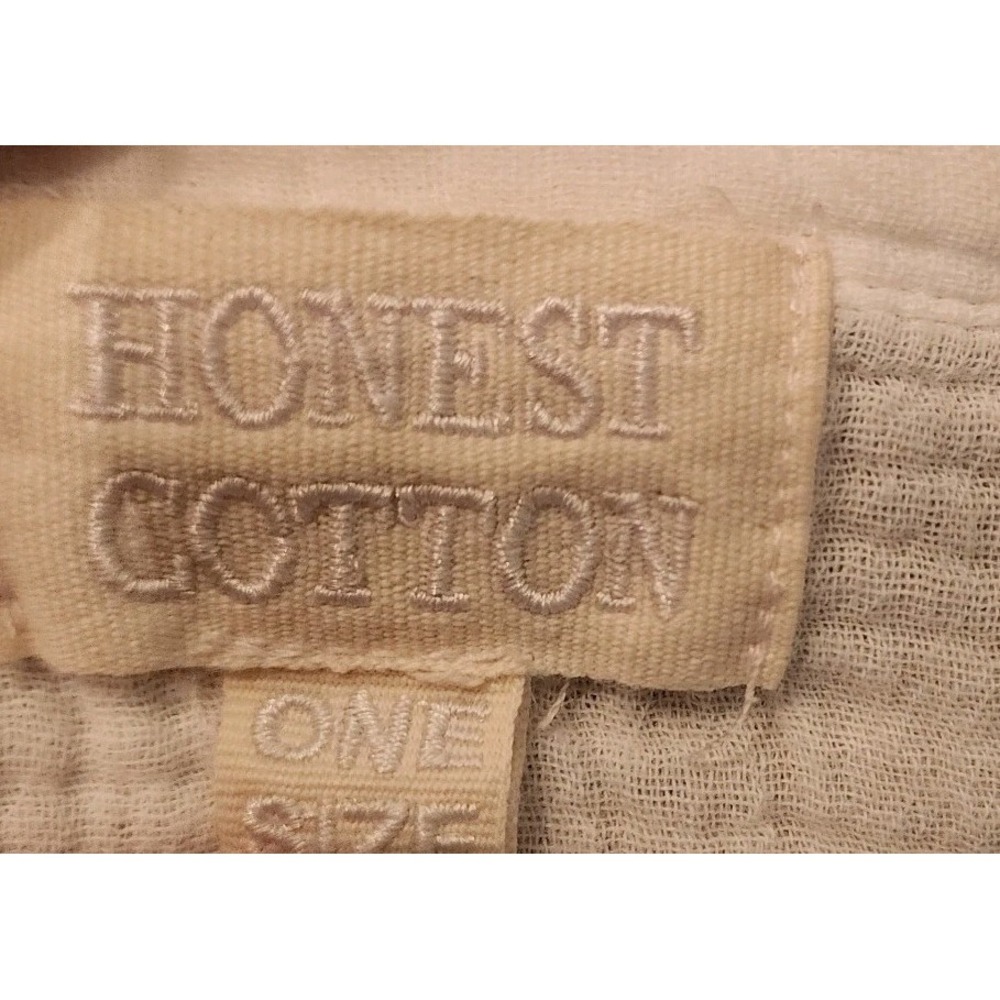 Honest Cotton White Double Gauze Tunic Dress OS Lagenlook Coastal Minimalist - Picture 10 of 16
